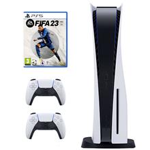 مجموعه کنسول بازی سونی مدل PlayStation 5 Drive دیسک خور همراه یک کنترلر اضافه و بازی FIFA 23